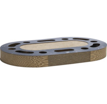 Katzenkratzbrett aus Pappe in ovaler Form