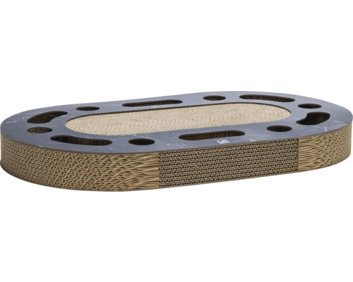 Katzenkratzbrett aus Pappe in ovaler Form