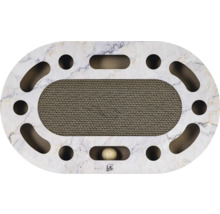 Kratzbrett für Katzen mit Marmorstruktur und Spielzeugball