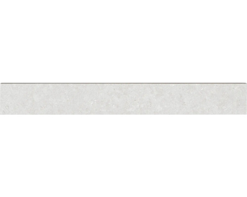 Feinsteinzeug Sockelfliese Ghent Silver 8x60 cm Dekorfliese in Marmoroptik