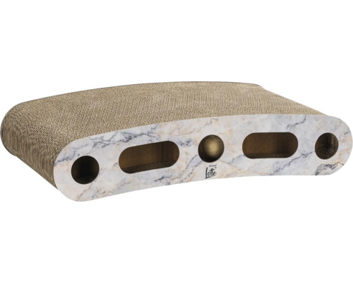 Katzenkratzbrett aus Pappe mit Marmoroptik