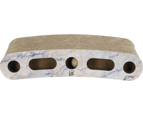 Katzenkratzbrett mit Spielball und Marmoroptik