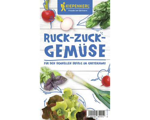 Samen-Bundle Kiepenkerl 'Ruck-Zuck-Gemüse', 4 Packungen inkl. Aussaatratgeber Kiepenkerl Ruck-Zuck-Gemüse Samenpackung für den schnellen Erfolg im Gartenjahr