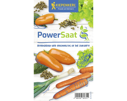 Samen-Bundle Kiepenkerl 'PowerSaat', 4 Packungen inkl. Aussaatratgeber Kiepenkerl PowerSaat Gemüsemischung Samenpackung