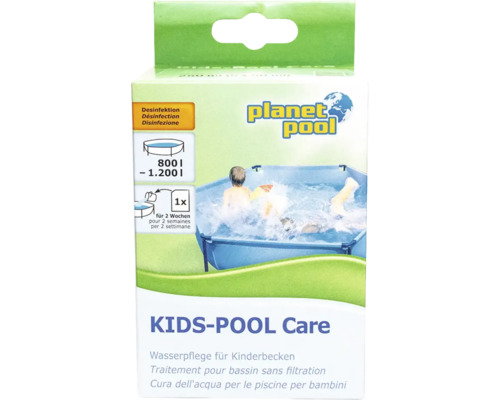 Planet Pool Kinderbecken Pflege für 800 bis 1200 Liter Wasser, einmalige Anwendung für zwei Wochen