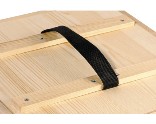 Holzkiste mit Textilgriff