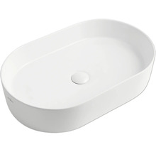 Weißes Aufsatzwaschbecken in ovaler Form