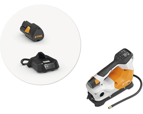Stihl Akku, Ladegerät und Luftpumpe