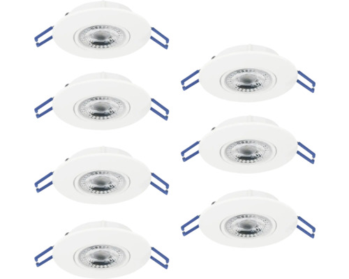 Sechs LED Einbaustrahler