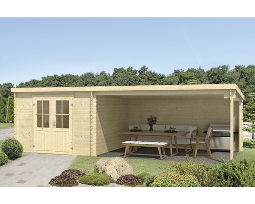 Gartenhaus St, Louis inkl. Fußboden Geräteraum Unterkonstruktion Schleppdach 681 x 292 cm Gartenhaus St, Louis inkl. Fußboden Geräteraum Unterkonstruktion Schleppdach 681 x 292 cm