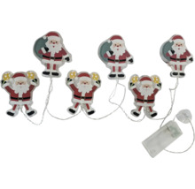 Lichterkette mit Weihnachtsmannmotiven für die Weihnachtsdekoration
