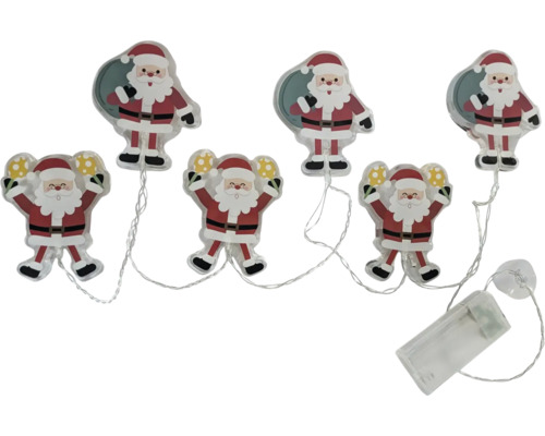 Lichterkette mit Weihnachtsmannmotiven für die Weihnachtsdekoration