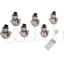 Schneemann-Lichterkette mit Batteriebetrieb für die Weihnachtsdekoration