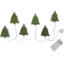 Lichterkette mit Weihnachtsbäumen für festliche Dekoration