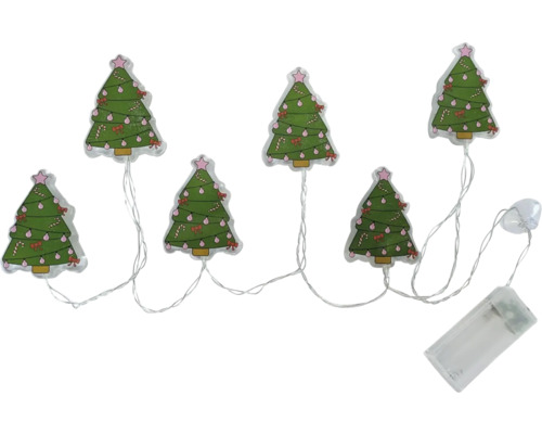 Lichterkette mit Weihnachtsbäumen für festliche Dekoration