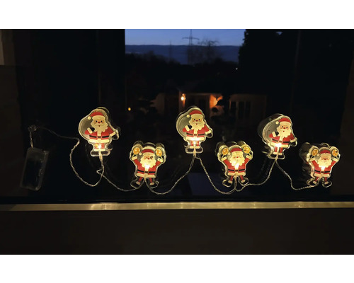Lichterkette mit Weihnachtsmann Motiven zur Dekoration