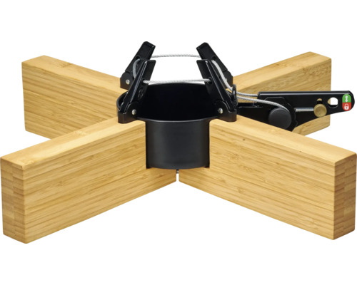 Christbaumständer Krinner Kopenhagen Bambus max. Baumhöhe 2,5 m max. Stammdurchmesser 12 cm braun Christbaumständer aus Holz mit Spannvorrichtung