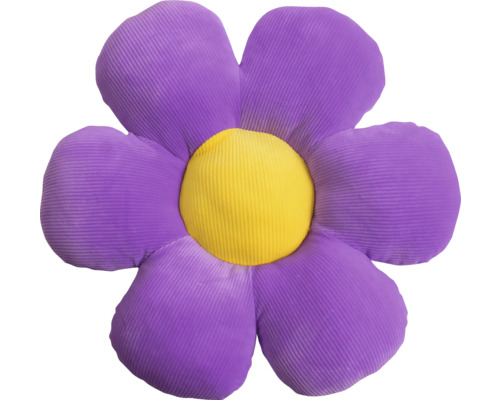 Dekokissen in Blumenform mit Blütenblättern und runder Mitte
