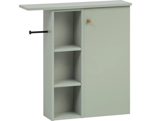 Wandbügeltisch mit Schrank, Ablagefächern und Bügelbrett