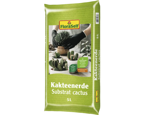 FloraSelf Kakteenerde Substrat, 5 Liter