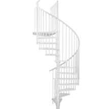 Weiße Wendeltreppe aus Metall