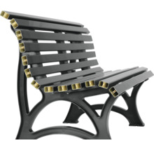 Parkbank mit Rückenlehne