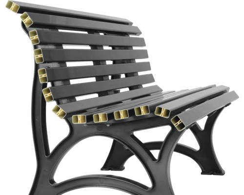 Parkbank mit Rückenlehne