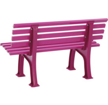 Pinke Parkbank aus Kunststoff