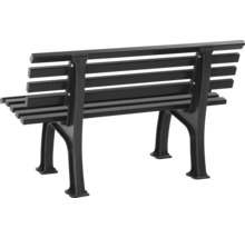 Gartenbank aus Metall mit Rückenlehne