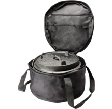 Gusseisen Dutch Oven in einer schwarzen Tragetasche mit Reißverschluss