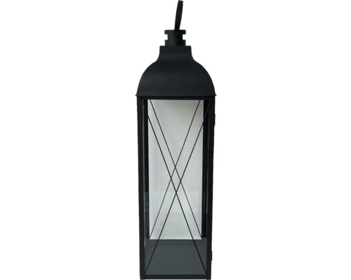 Dekorative Metalllaterne mit Glaseinsätzen und Tragegriff