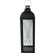 Dekorative Metalllaterne mit Glaseinsätzen und Tragegriff