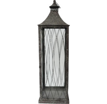 Laterne aus Metall mit Glaseinsätzen