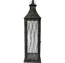 Dekorative Laterne mit Glaseinsätzen und Metallrahmen