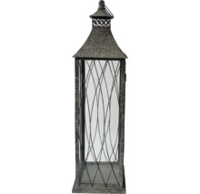 Dekorative Laterne aus Metall mit Glaseinsätzen und Tragegriff