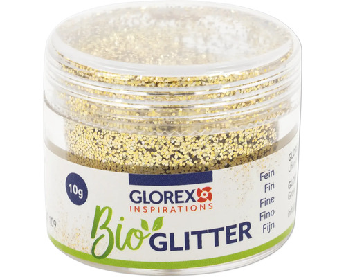 Glorex Inspirations Bioglitter, 10 Gramm, feine Körnung