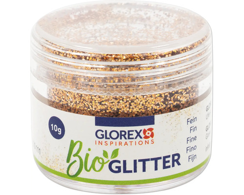 Feiner Glorex Bio-Glitzer in einer Dose mit 10 Gramm Inhalt