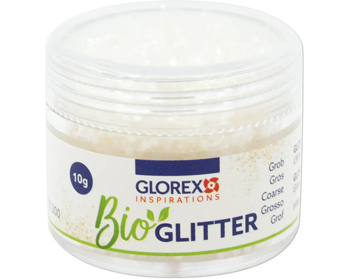 Glorex Bio Glitter, grobe Körnung, 10 Gramm