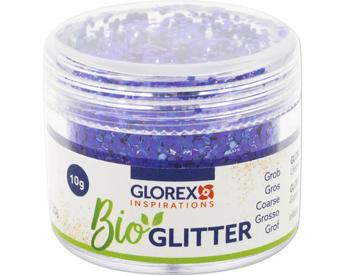 Glorex Bio Glitzer, 10 Gramm, grob