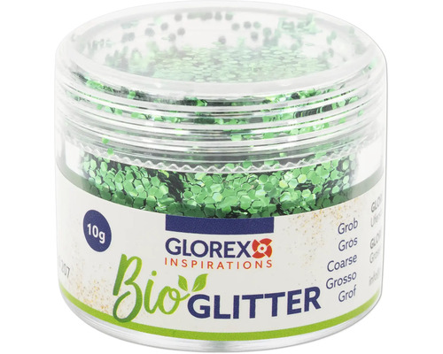 Glas mit grobem Bio-Glitzer von Glorex, 10 Gramm