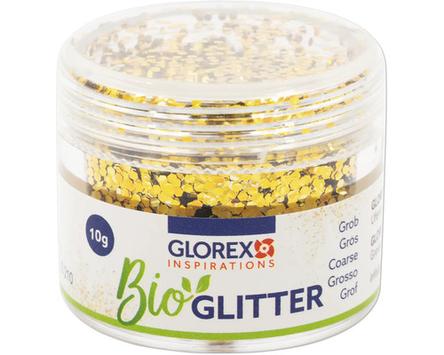 Glorex Inspirations Bio Glitter, 10 Gramm, grob