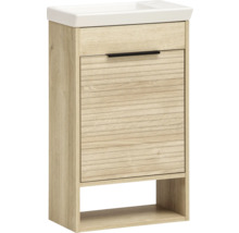 Waschbeckenunterschrank mit Schublade und offenem Fach