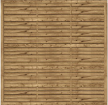 Holzzaun-Element mit horizontalen Brettern