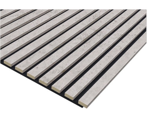 Akustikpaneel Crater 3-seitig foliert 2670 x 572 x 19 mm Akustikpaneel mit Holzlattenstruktur