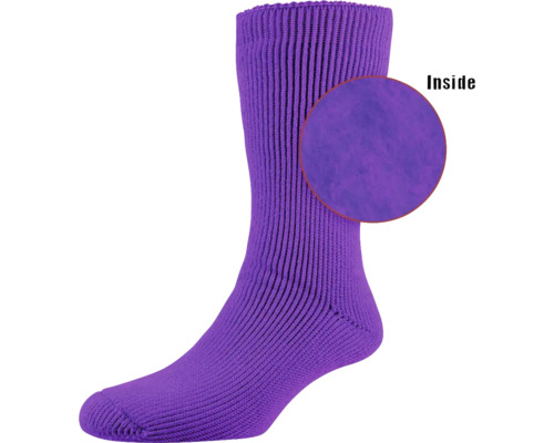 Lange Socke mit Rippstrickmuster und Materialansicht