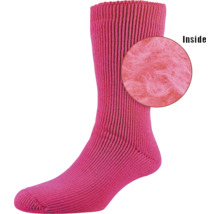 Rosafarbene Socke mit Innenansicht