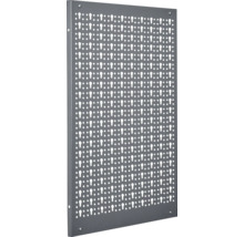 Lochwand aus Metall mit Schlüssellochaufhängung