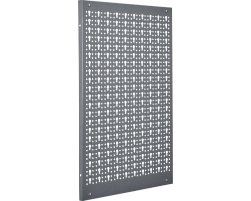 Lochwand aus Metall mit Schlüssellochaufhängung