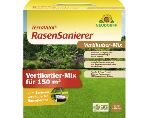 TerraVital RasenSanierer Vertikutier-Mix für 150 Quadratmeter, zur Sanierung vertikutierter Rasenflächen