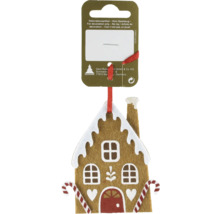 Lebkuchenhaus aus Filz als Christbaumschmuck